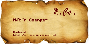 Mór Csenger névjegykártya